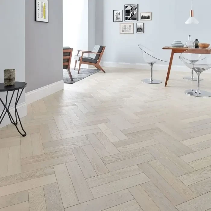 White Parquet Flooring