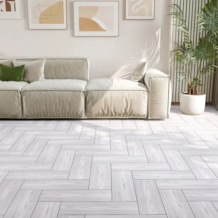 White Parquet Flooring