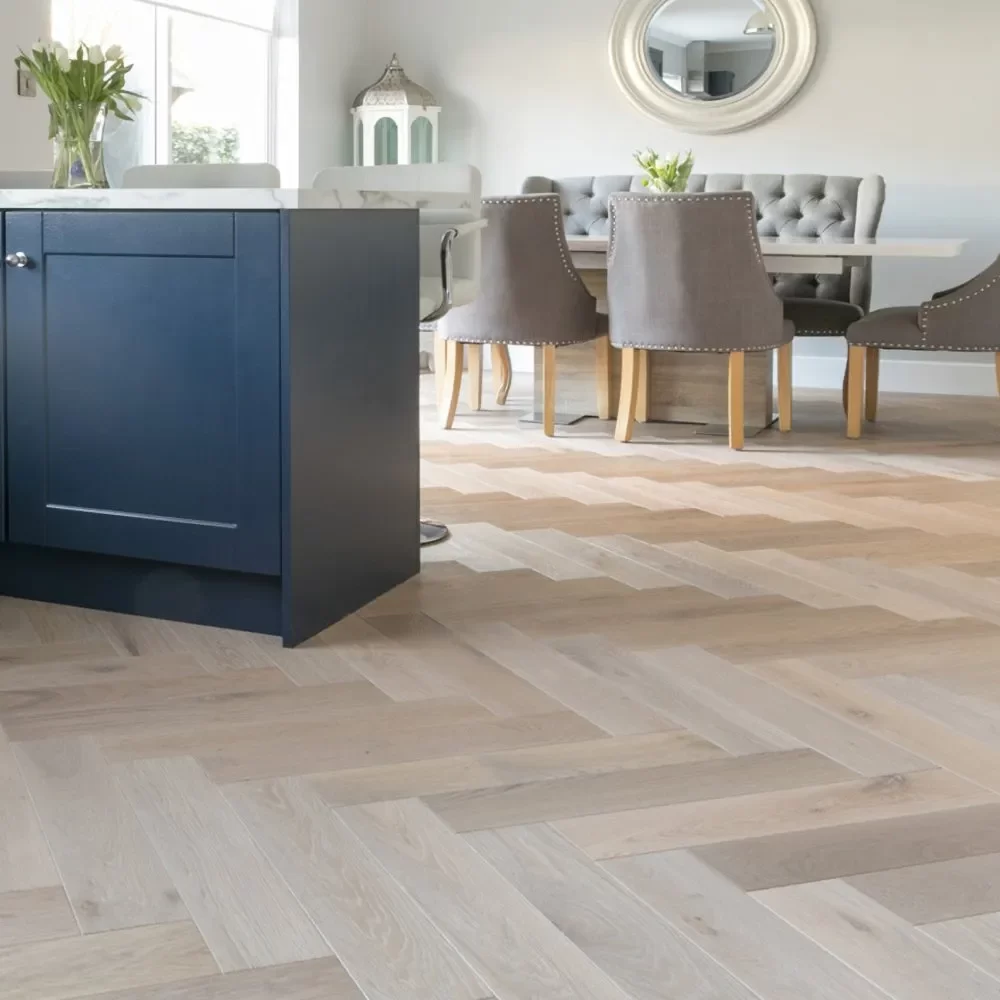 White Parquet Flooring