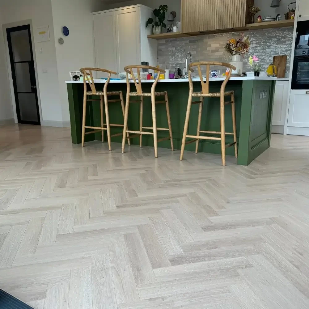White Parquet Flooring