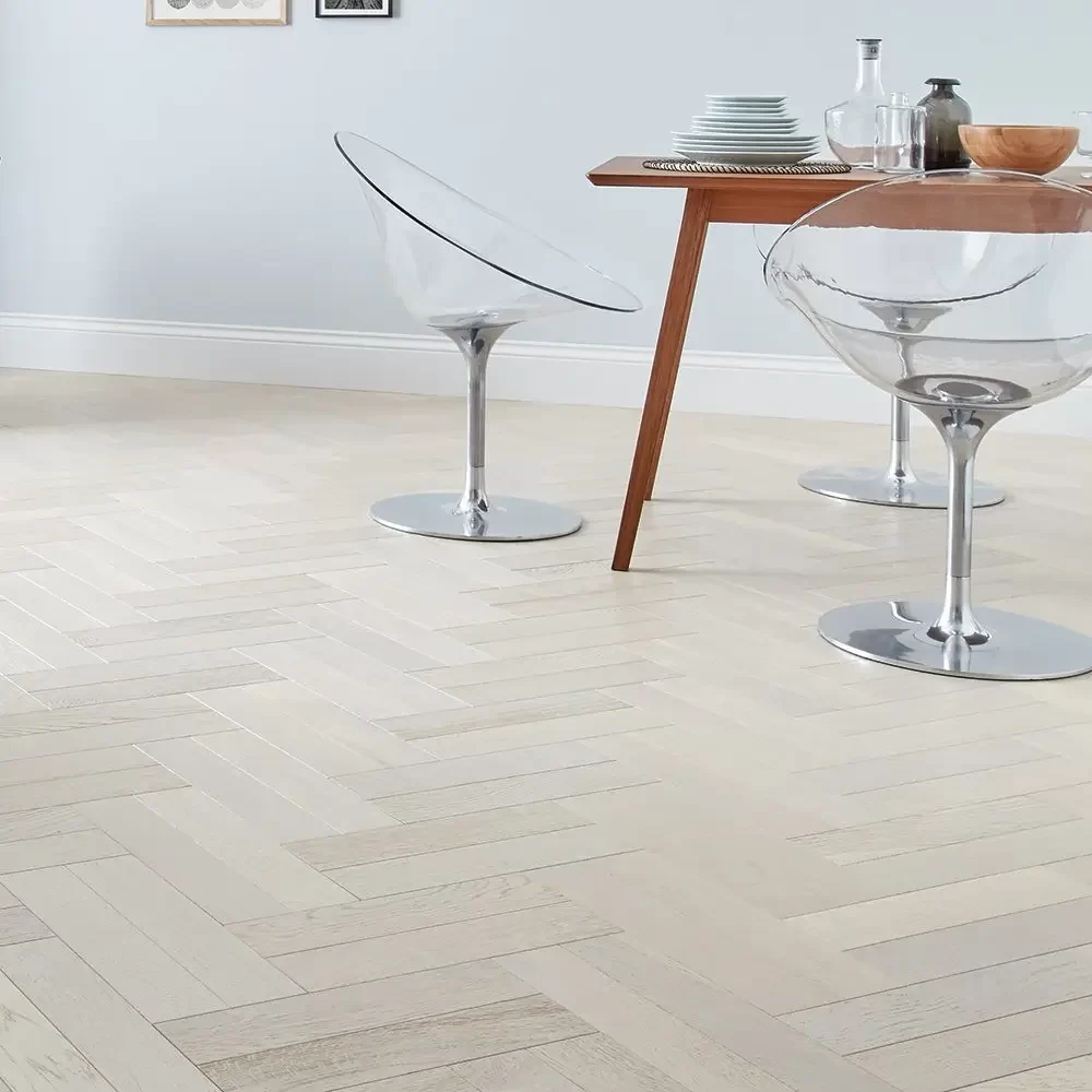 White Parquet Flooring