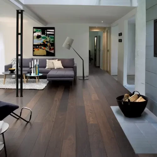 wooden flooring in living room