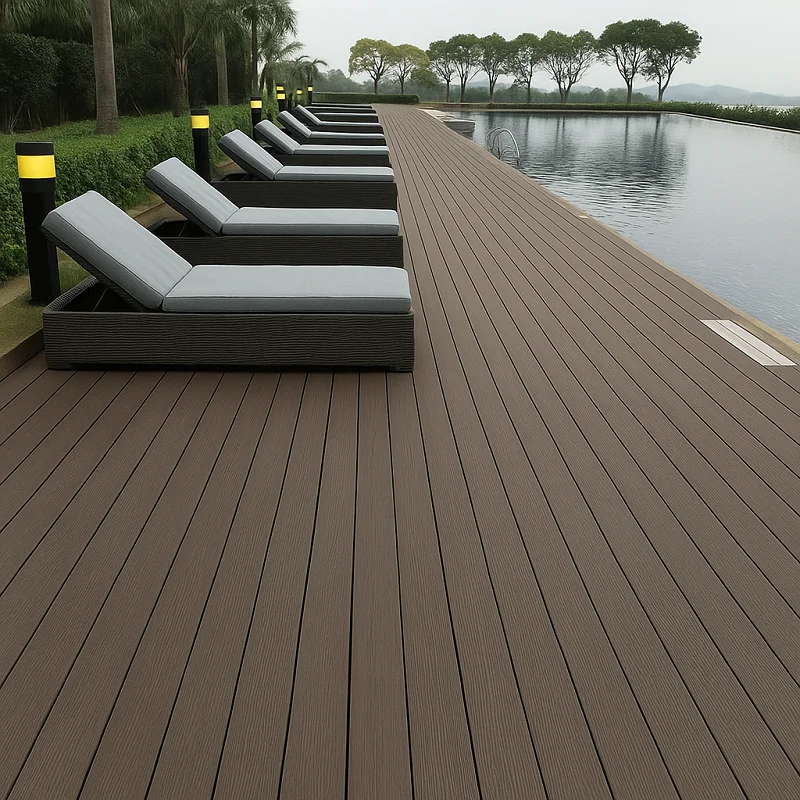 Decking Flooring in Pool Side