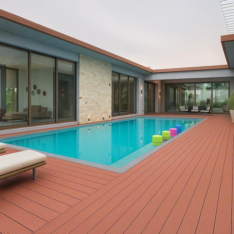 WPC Flooring in Swiming Pool