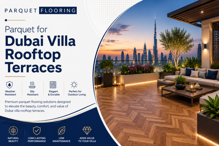Read more about the article Parquet for Dubai Villa Rooftop Terraces