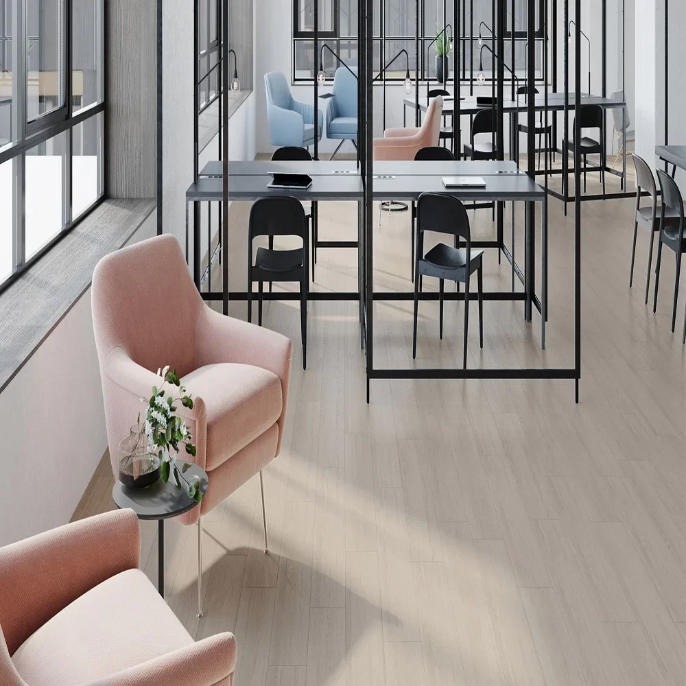 Commercial Beige Parquet Flooring