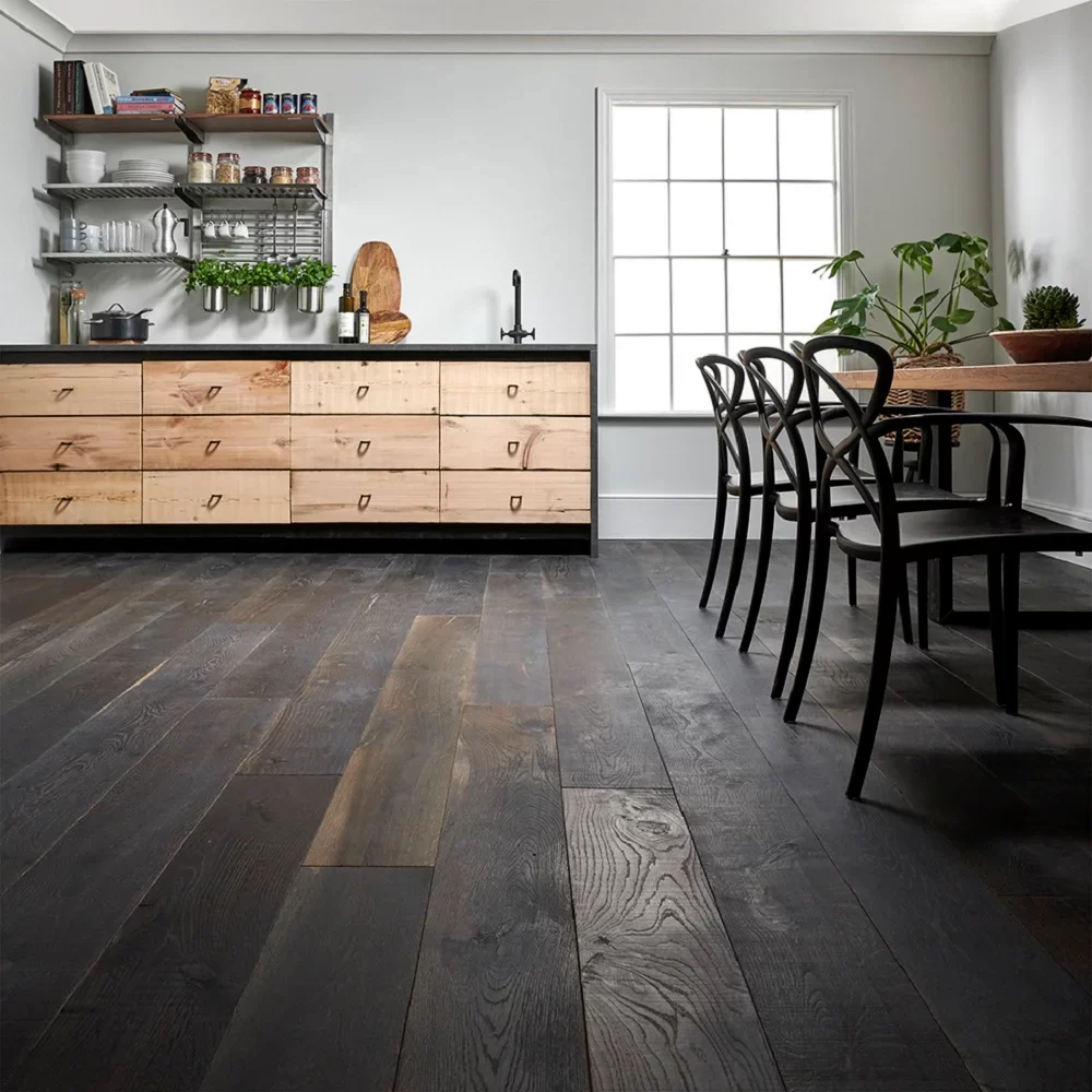 Residential Dark Parquet Flooring